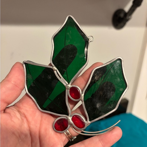 Three Holiday-themed Stained Glass Suncatchers - Picture 5 of 9